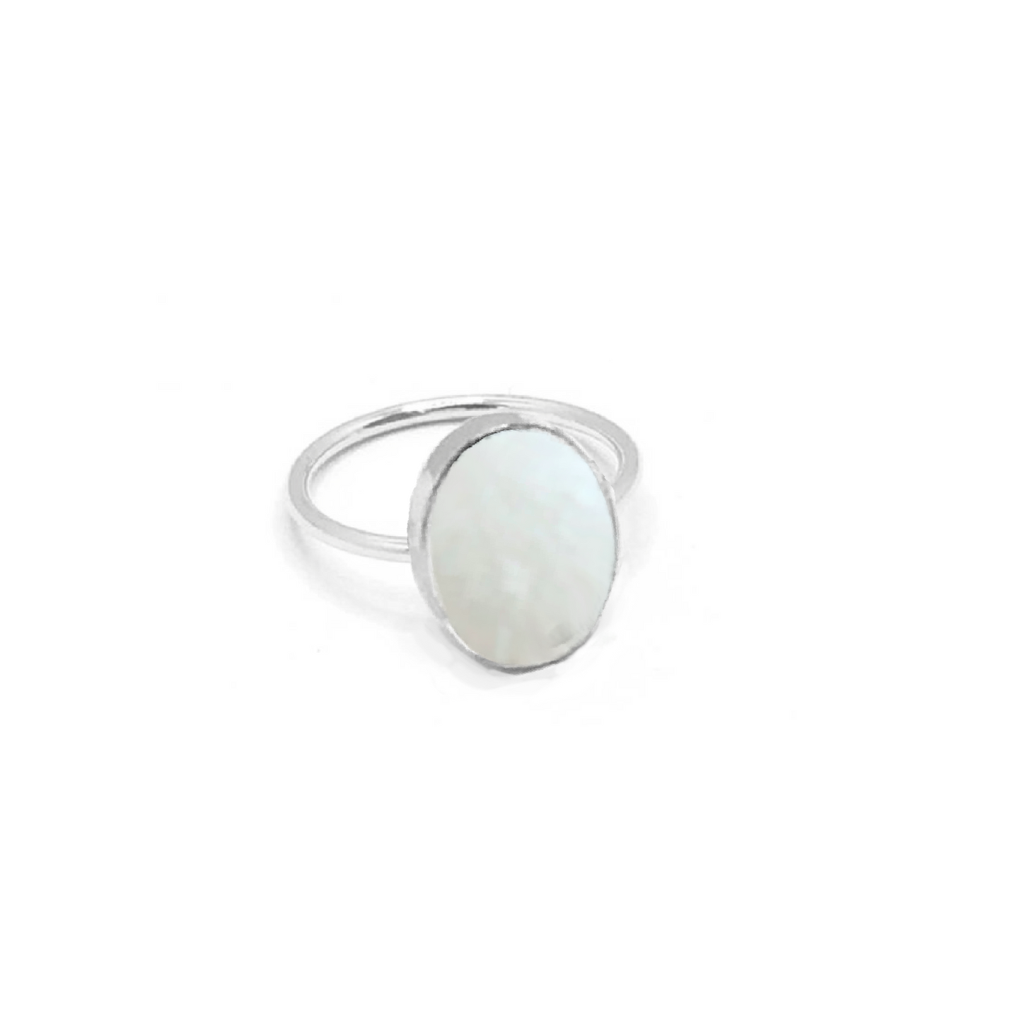 Silver Large Oval Ring