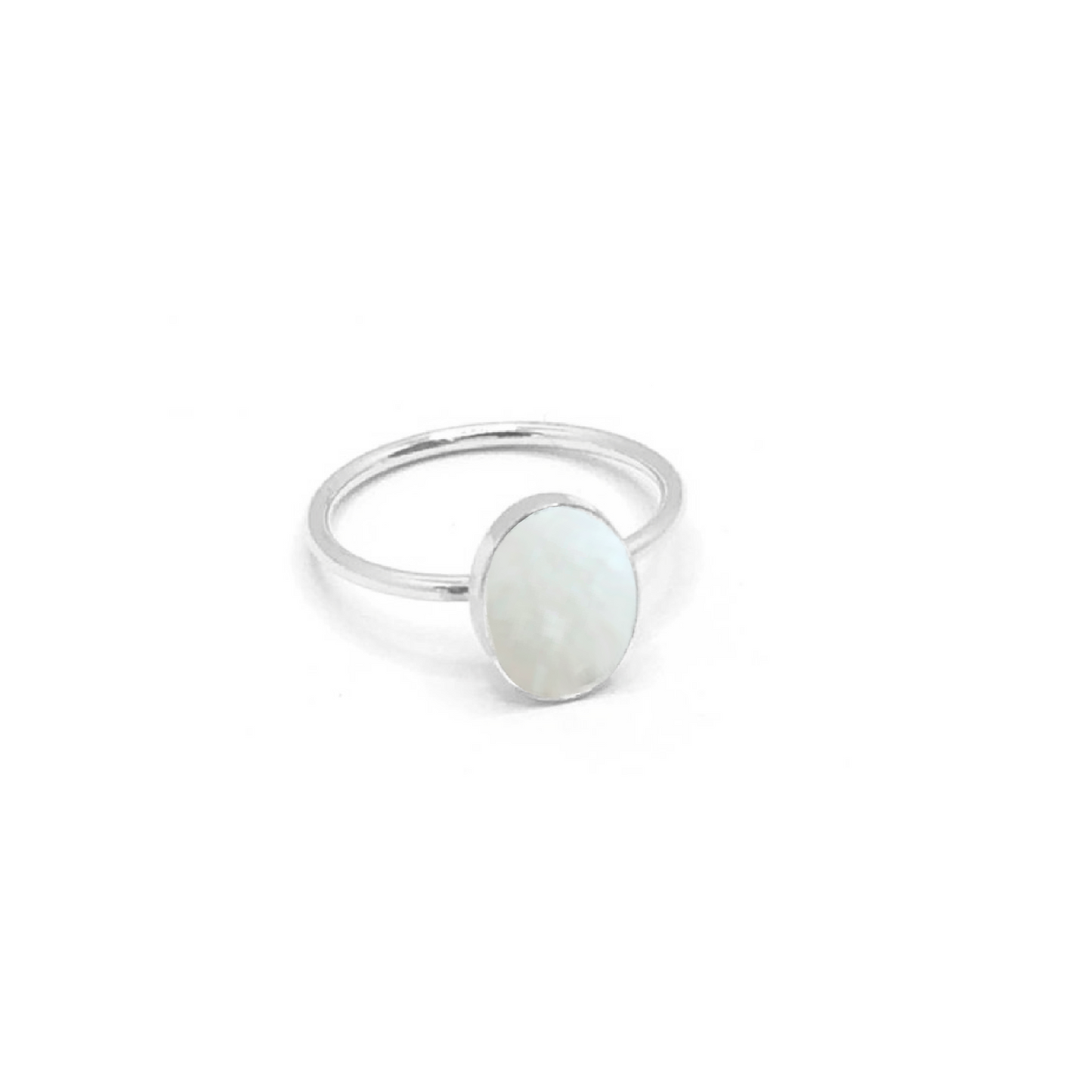 Silver Small Oval Ring